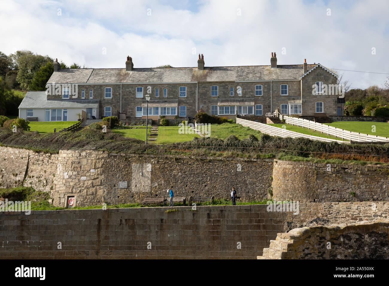A row of houses in Charlestown, Cornwall, uk Stock Photo Alamy