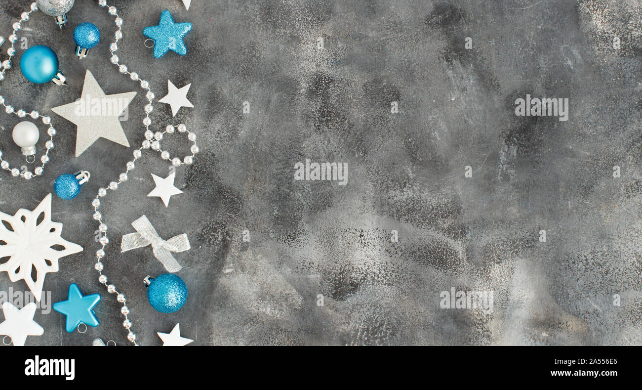 Blue and grey christmas decorations hi-res stock photography and images ...