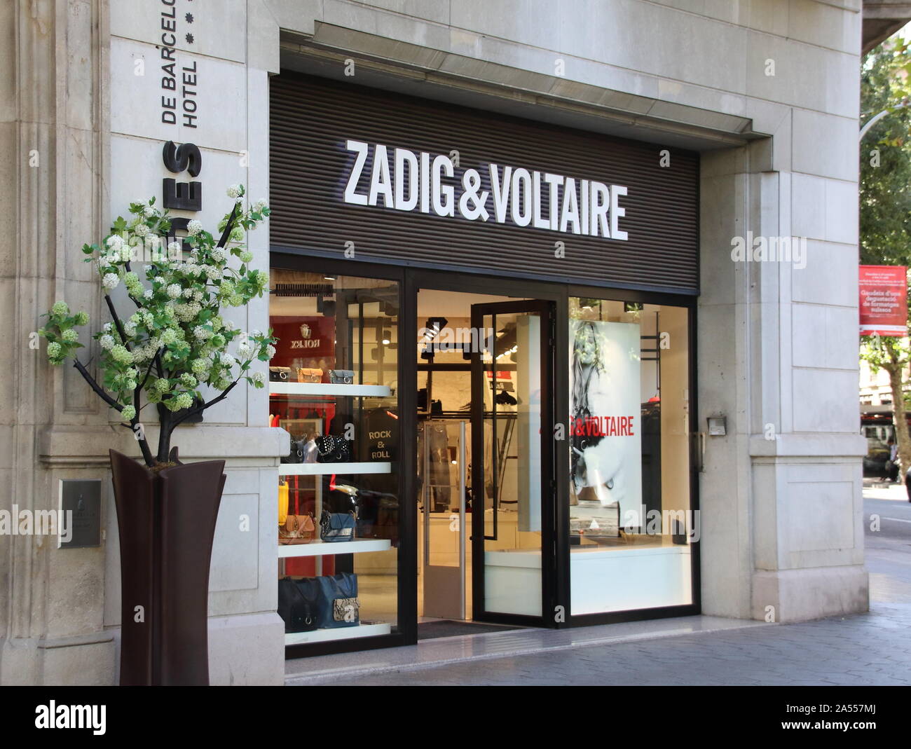 Zadig & Voltaire store seen in central Barcelona Stock Photo Alamy