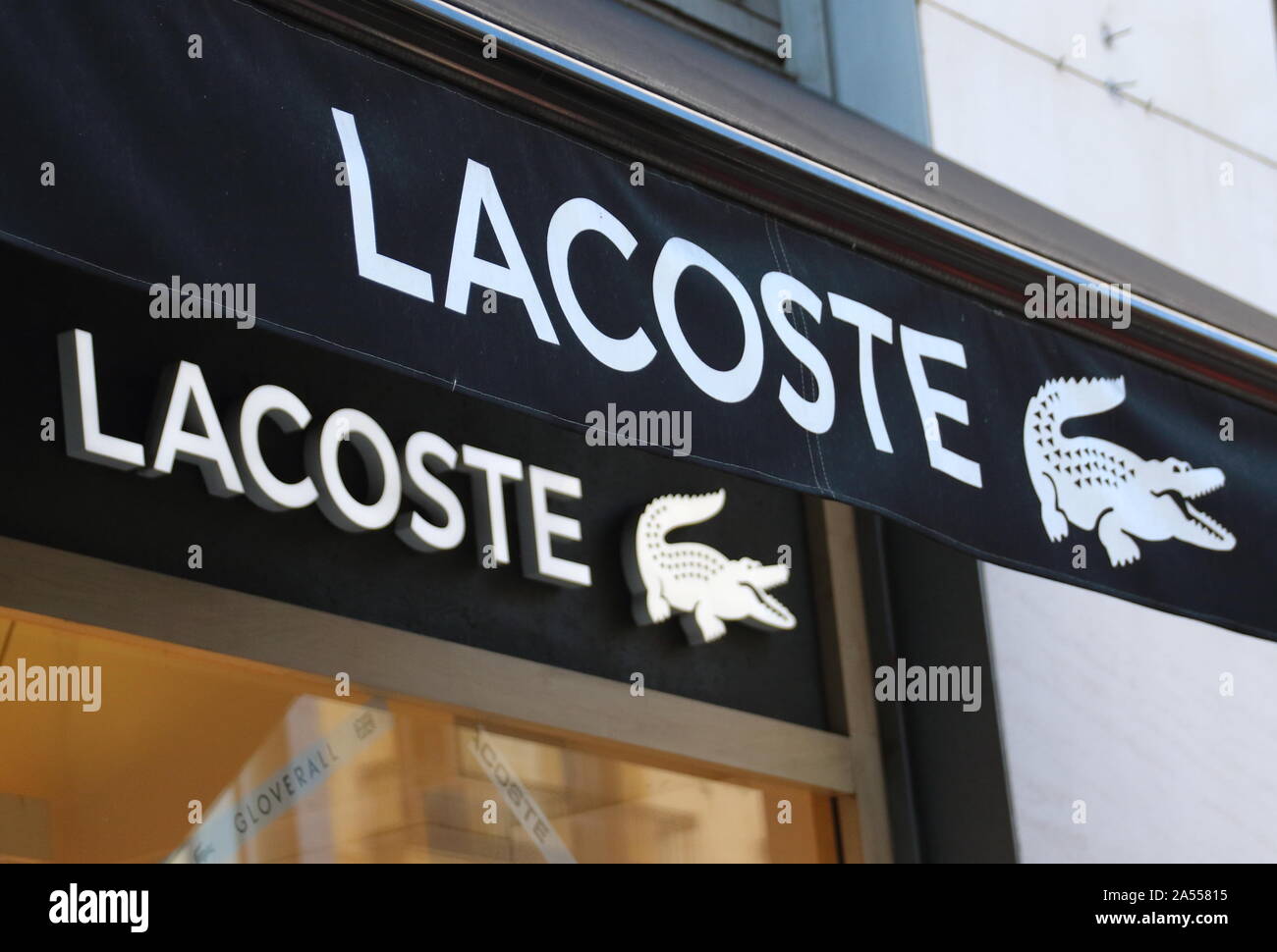 Lacoste store seen in Barcelona Stock Photo - Alamy
