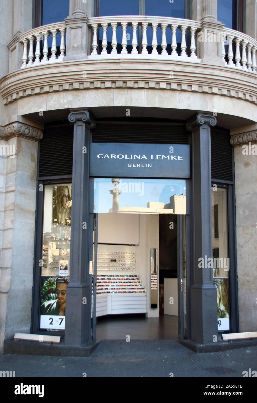 Carolina Lemke eyeglasses store seen in Barcelona Stock Photo Alamy
