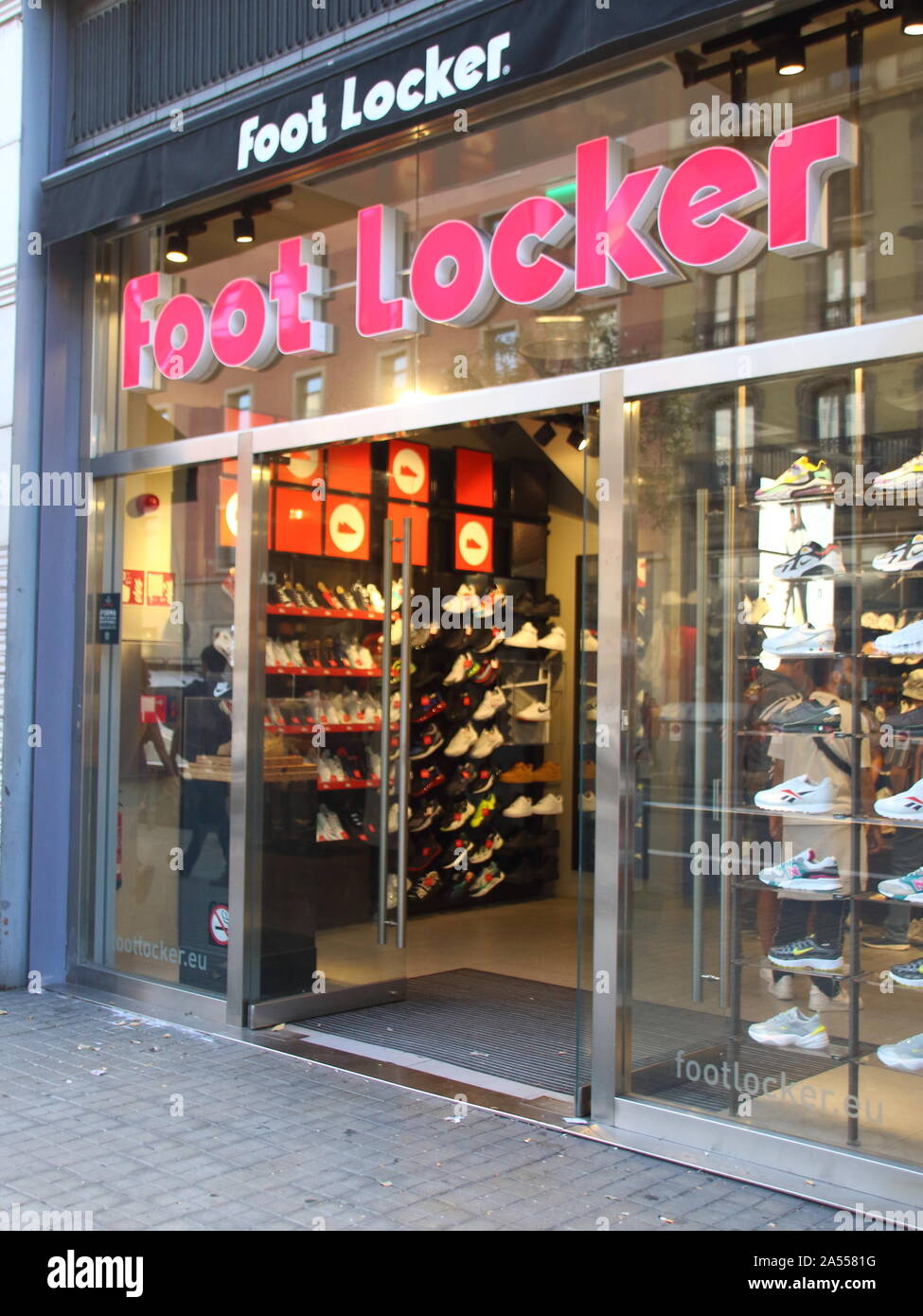 Foot Locker store seen in Barcelona. Stock Photo