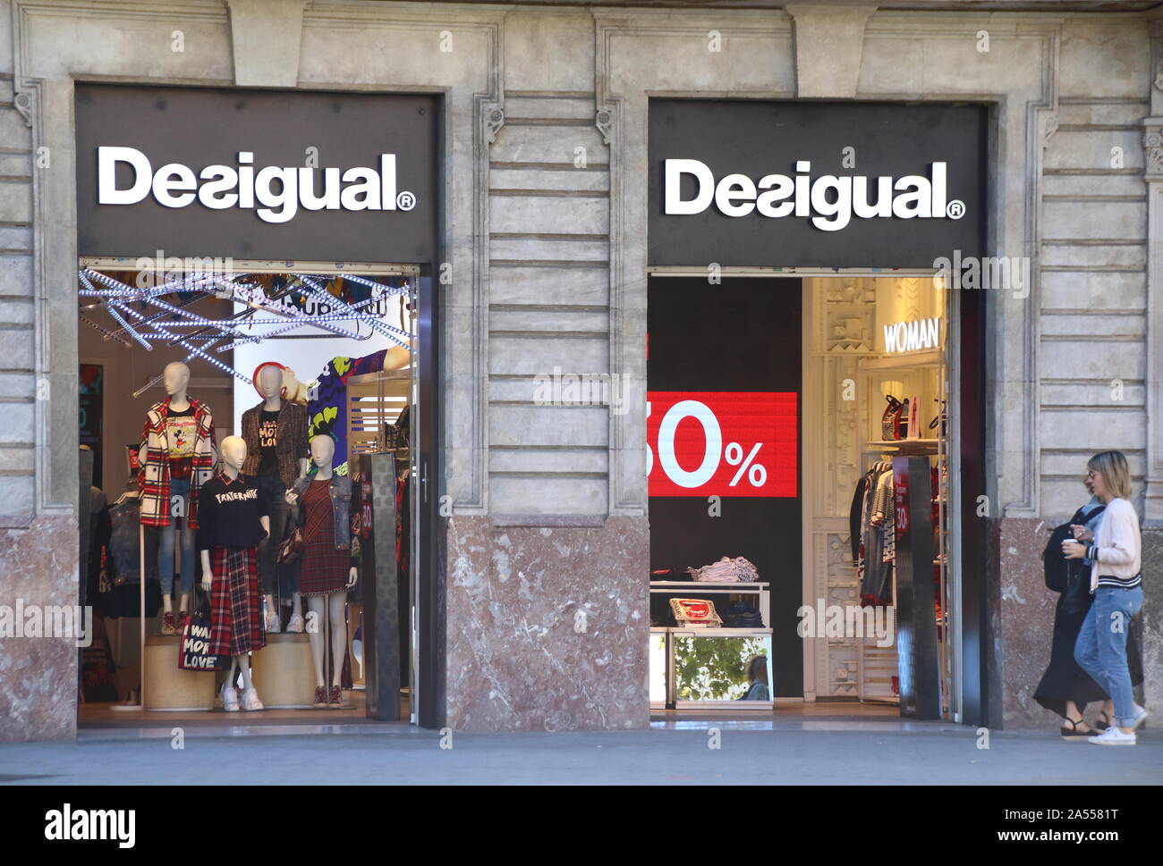 Desigual store seen in Barcelona. Stock Photo