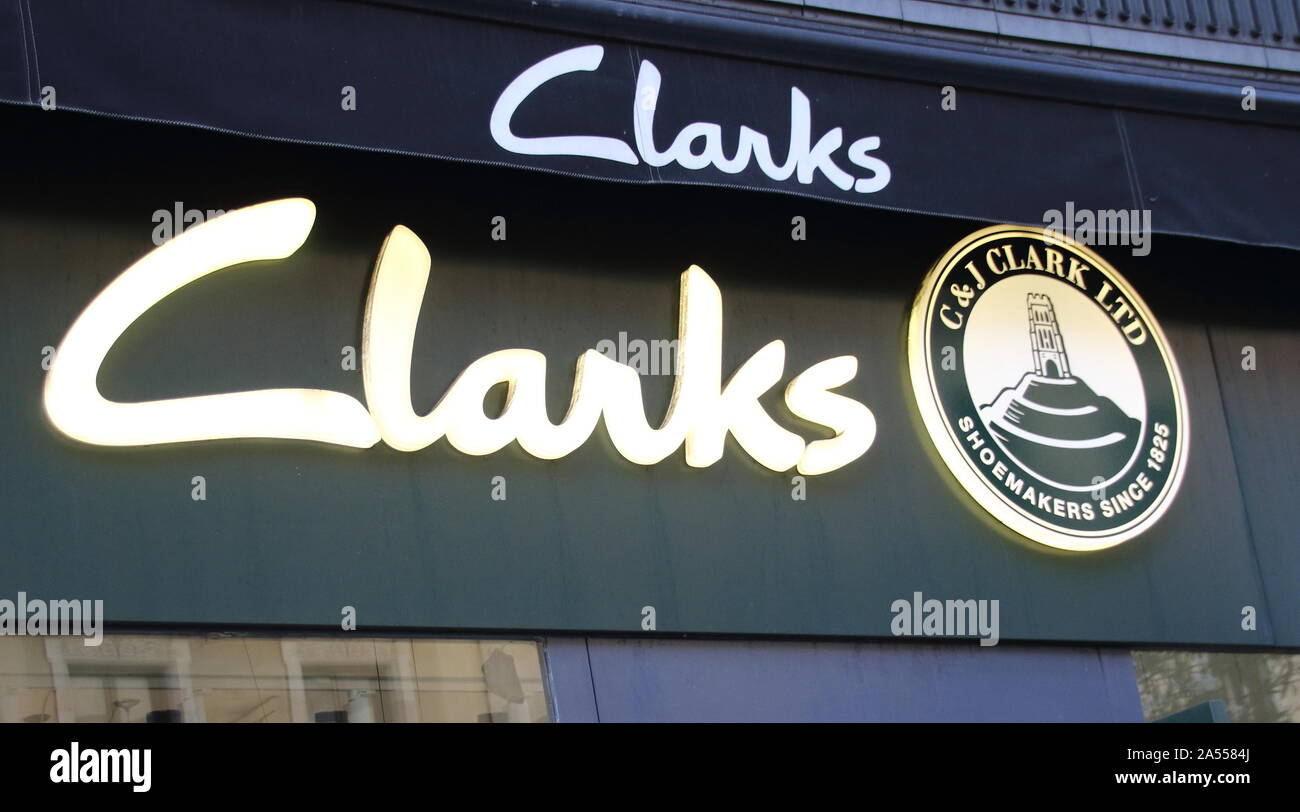 Clarks shoes store seen in Barcelona Stock Photo - Alamy
