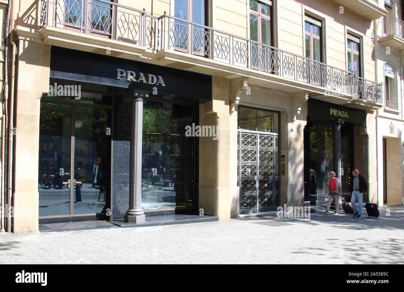 Prada luxury footwear store seen in Barcelona Stock Photo Alamy