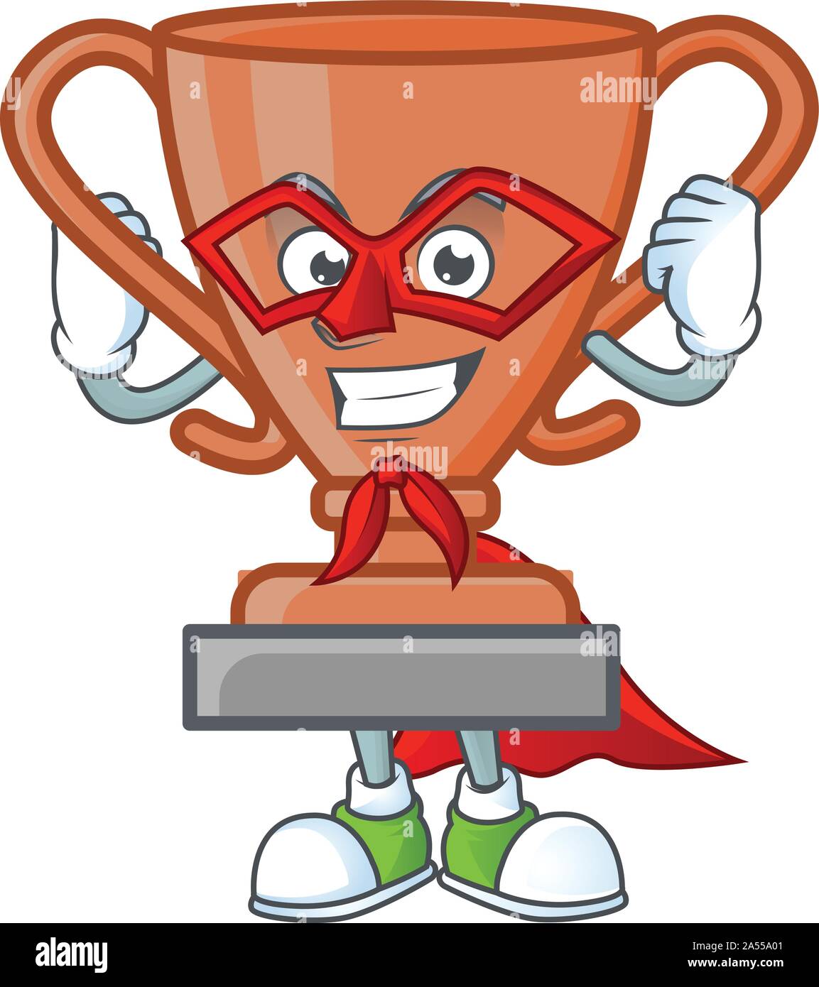 Super hero cup bronze trophy for win collection Stock Vector Image