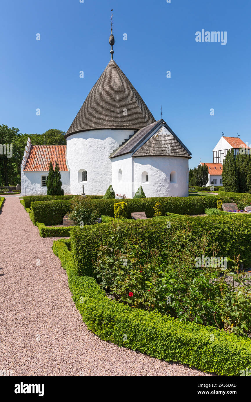 Ny Kirke; Nyker, Bornholm Stock Photo