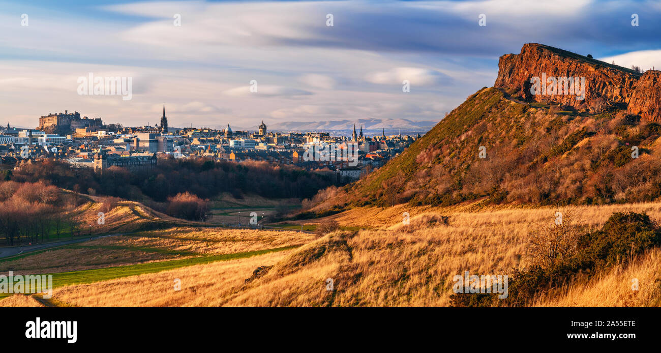 scene from A panoramic the varied landscape around the Lothians of Central Scotland Stock Photo - Alamy