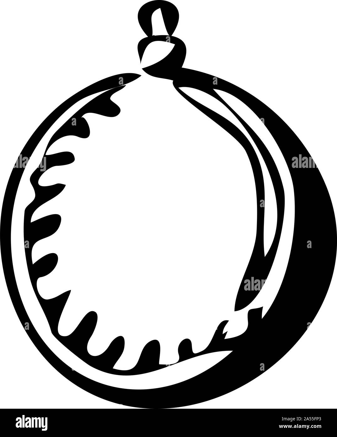 Christmas toy ball on a white background hand draw isolated Vector ...