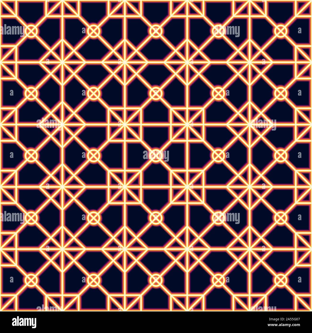 Neon laser lines vector seamless pattern. Vector geometric seamless texture with delicate grid. Neon laser lines pattern. geometric texture with grid Stock Vector