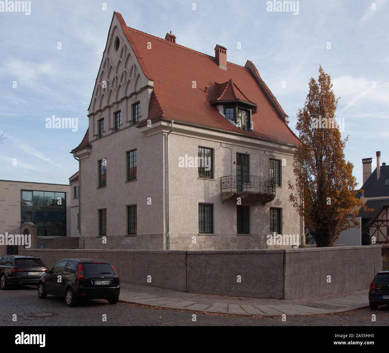 Halle, Villa Hoffmann. Halle S Ernestusstrasse 27 Villa Hoffmann von Richard Riemerschmidt 1910-11 Ansicht von Nordwesten Stock Photo