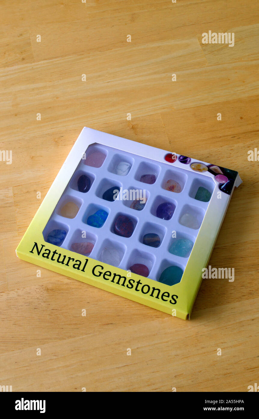 Collection of Natural Gemstones Stock Photo - Alamy