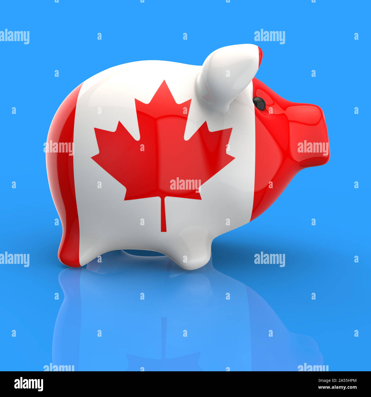 Piggy bank - 3D Illustration Stock Photo - Alamy