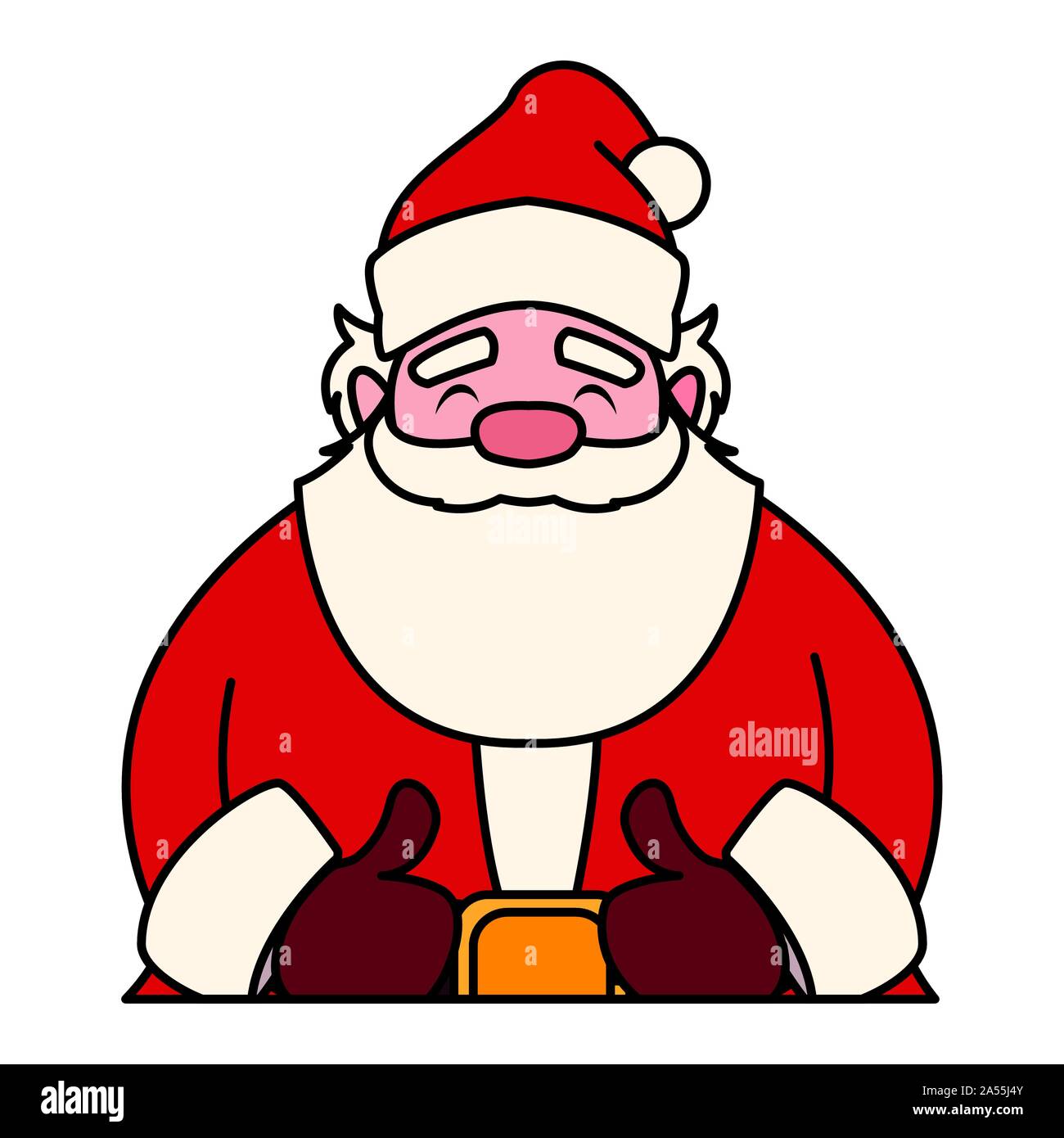 santa claus on white background vector illustration design Stock Vector