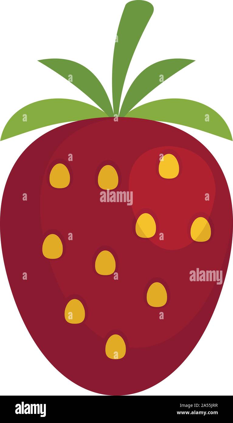 Strawberry icon. Flat illustration of strawberry vector icon for web ...