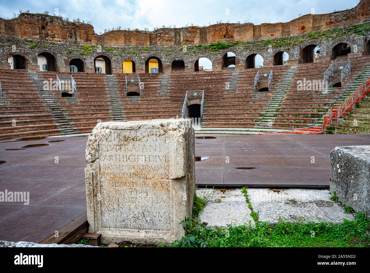 Roman Theater in Benevento Stock Photo