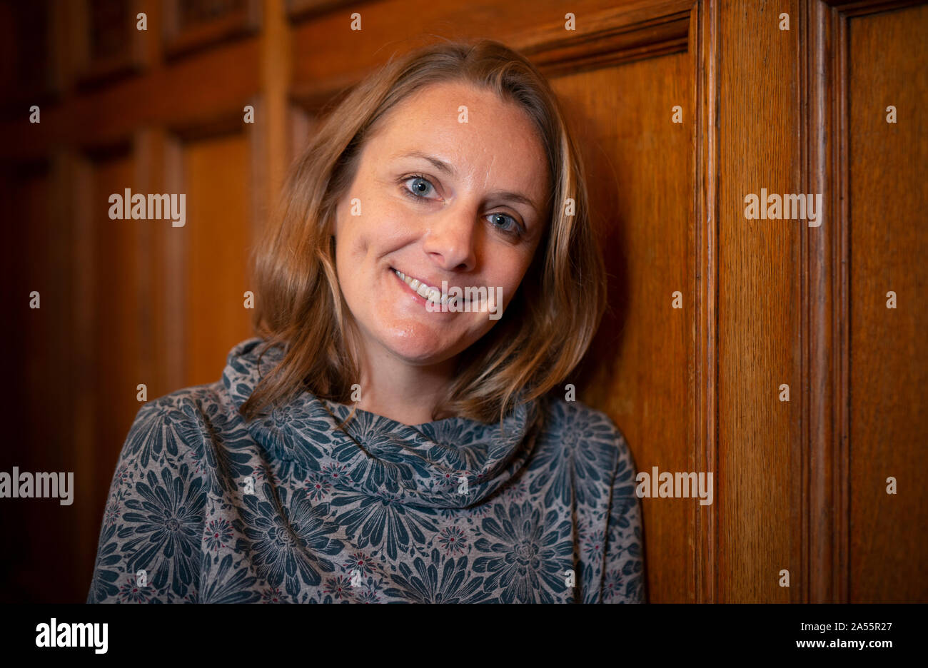 Harrogate, UK. 18th Oct, 2019. Novelist and journalist Kate Bradbury, author of the book The Bumblebee Flies Anyway, appears at Raworths Harrogate Literature Festival. Credit: Russell Hart/Alamy Live News Stock Photo
