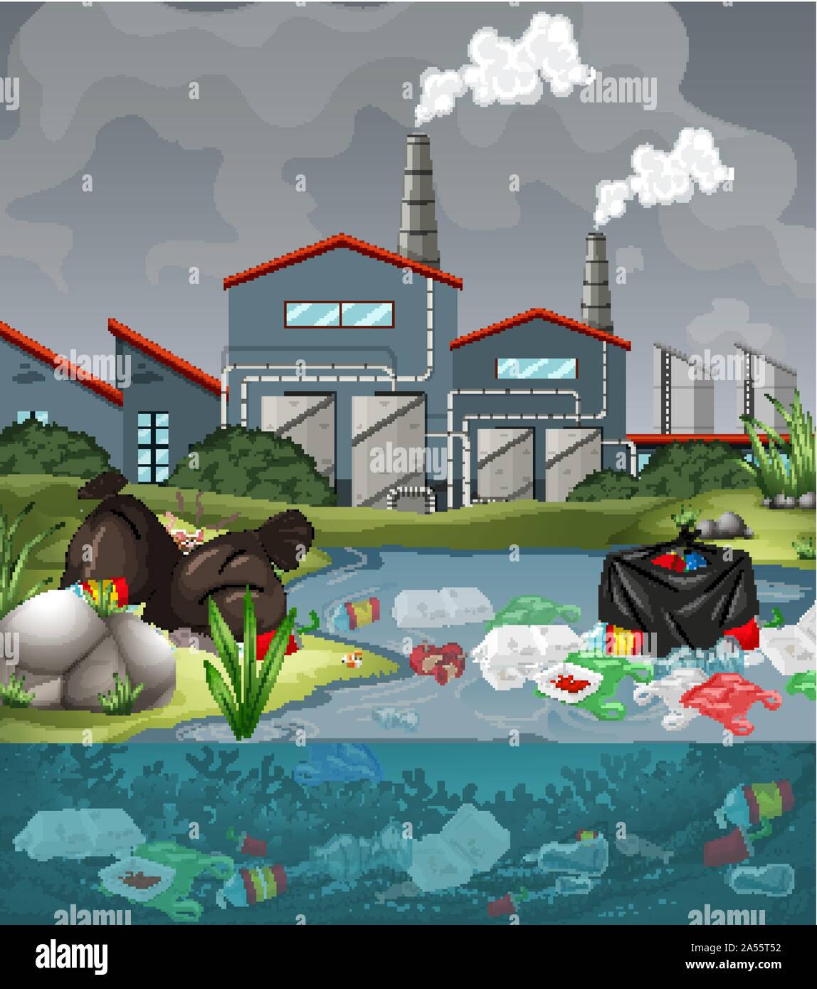 Details more than 160 water pollution images for drawing super hot