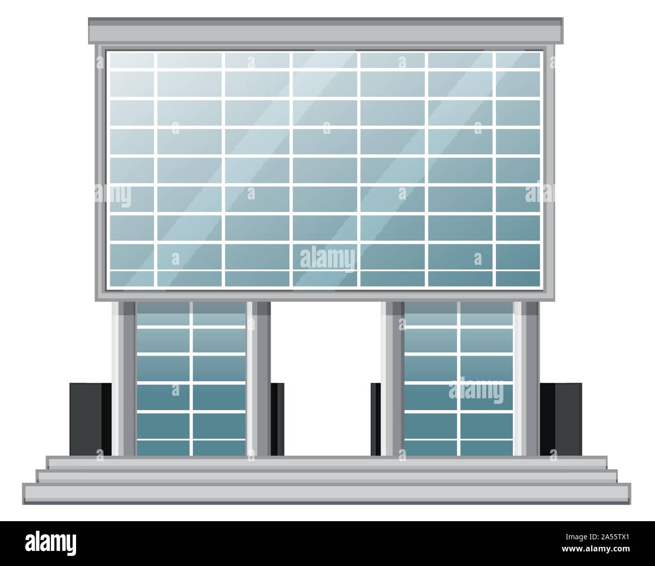 Office building on white background illustration Stock Vector Image