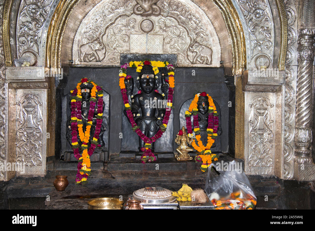 God Shree Bhairavnath statue at temple at Saswad, Pune District ...