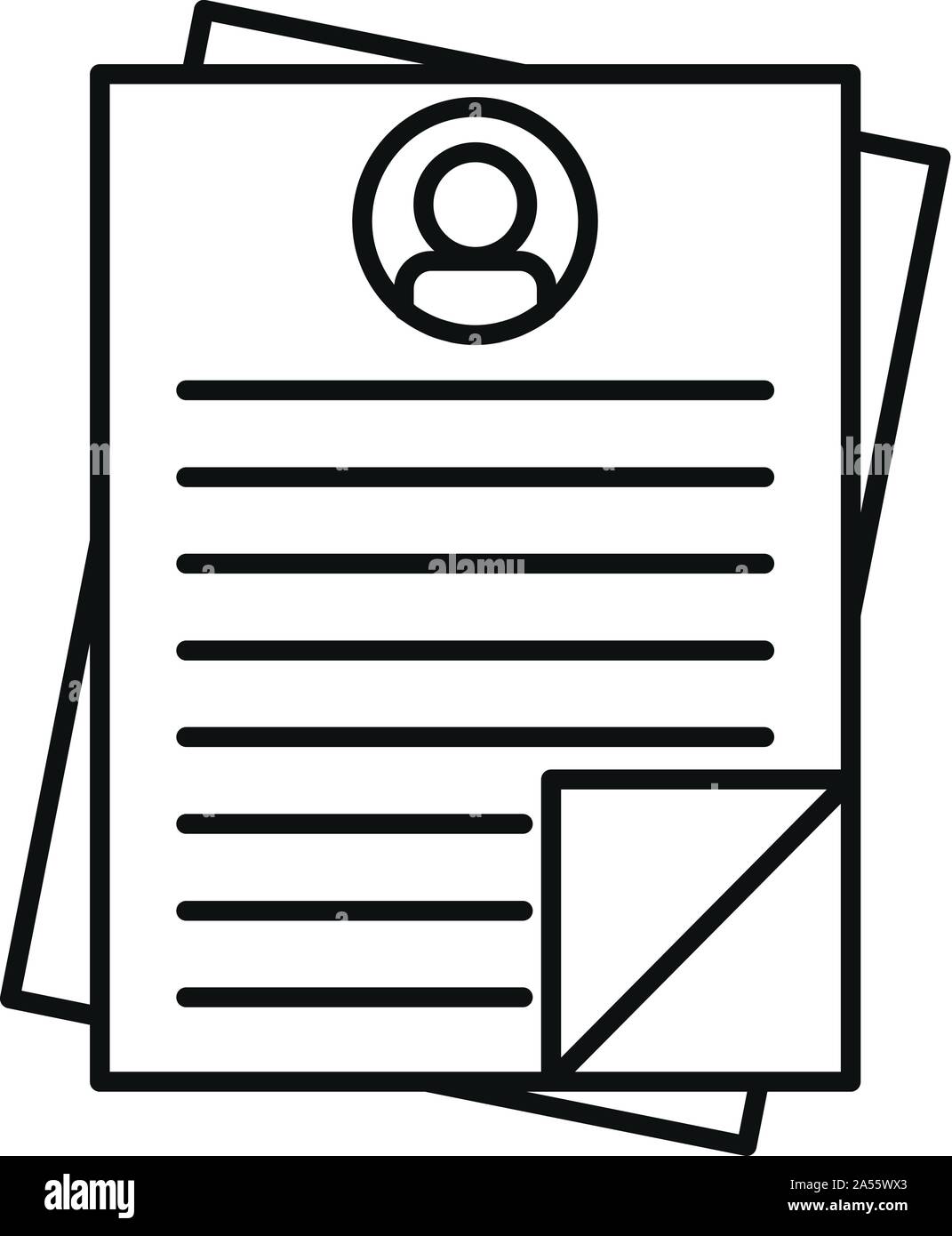 Administrator paper icon. Outline administrator paper vector icon for ...