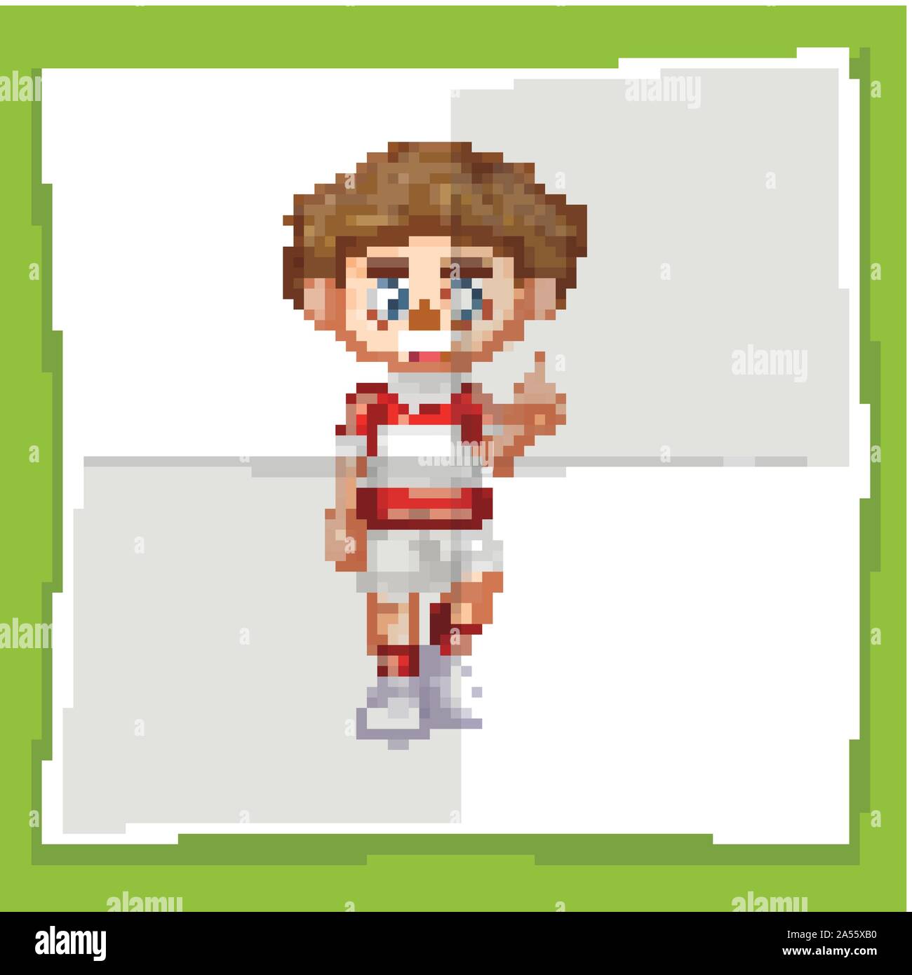 Happy boy on white paper illustration Stock Vector Image & Art - Alamy