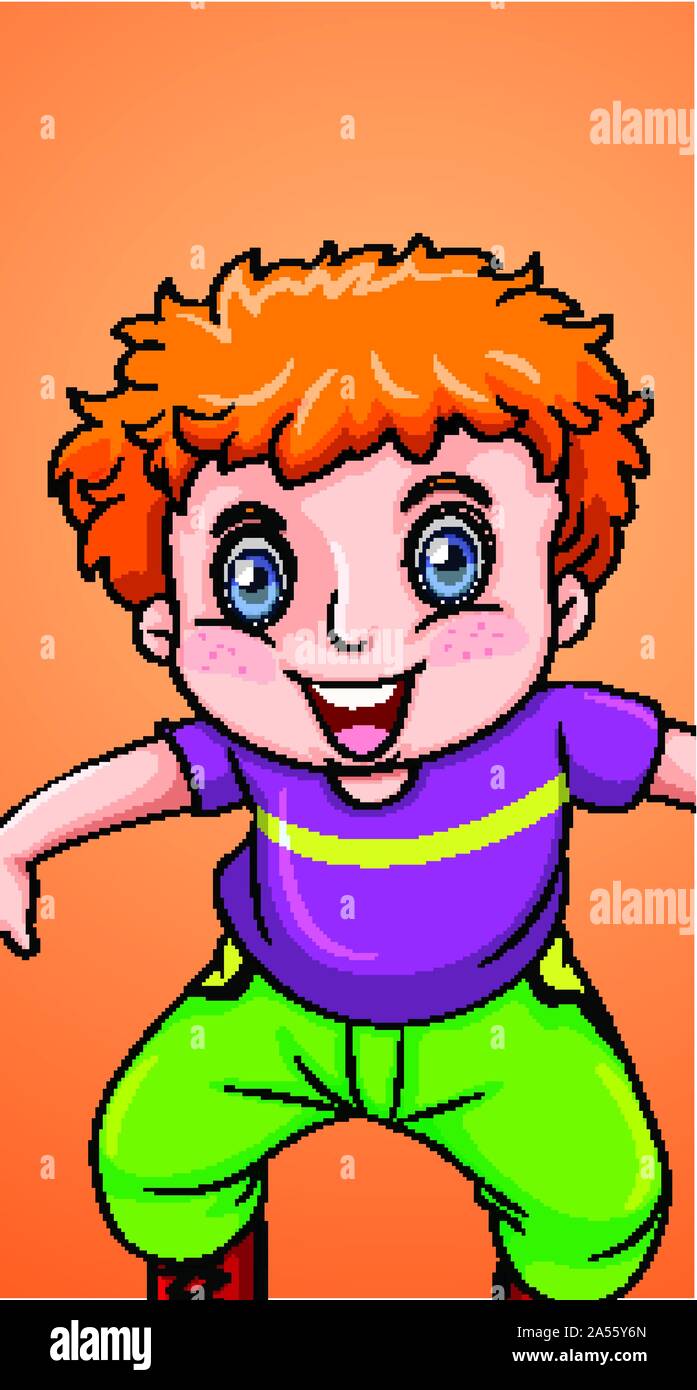 Happy boy with big smile illustration Stock Vector Image & Art - Alamy