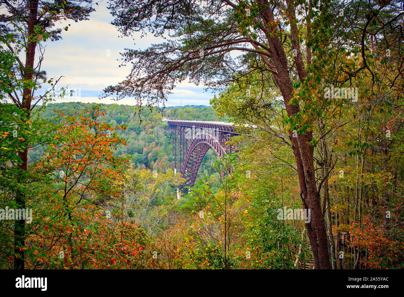 New River Bridge as viewed from overlook Stock Photo Alamy