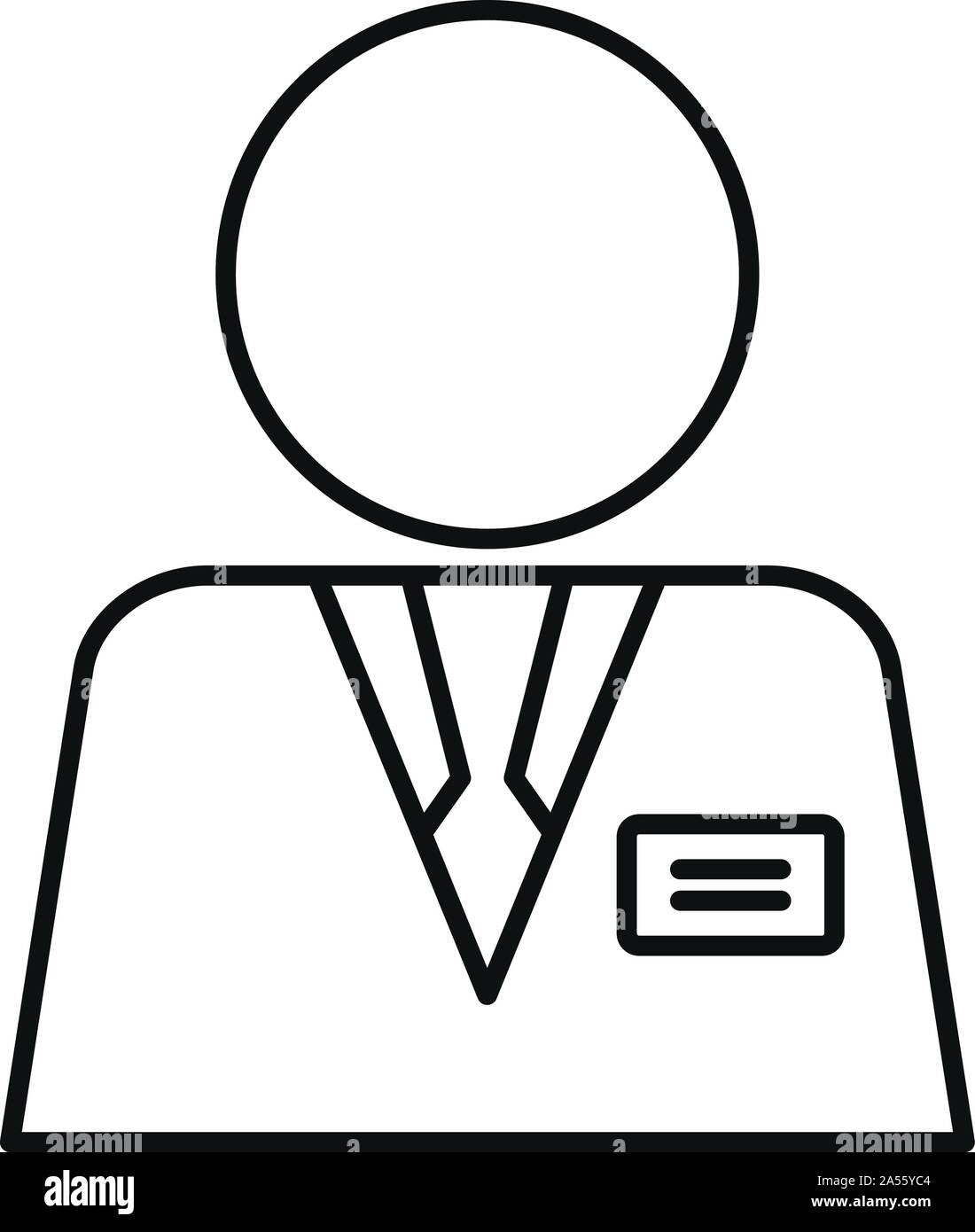 Executive manager icon. Outline executive manager vector icon for web design isolated on white background Stock Vector