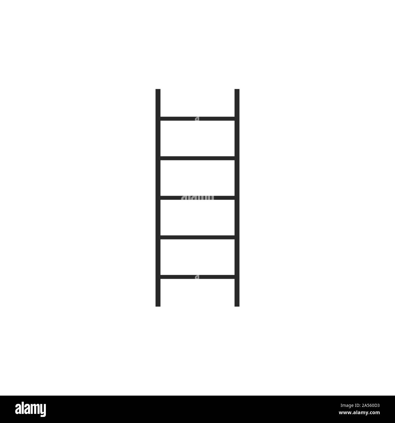 Vector illustration, flat design. Ladder Stairs icon Stock Vector