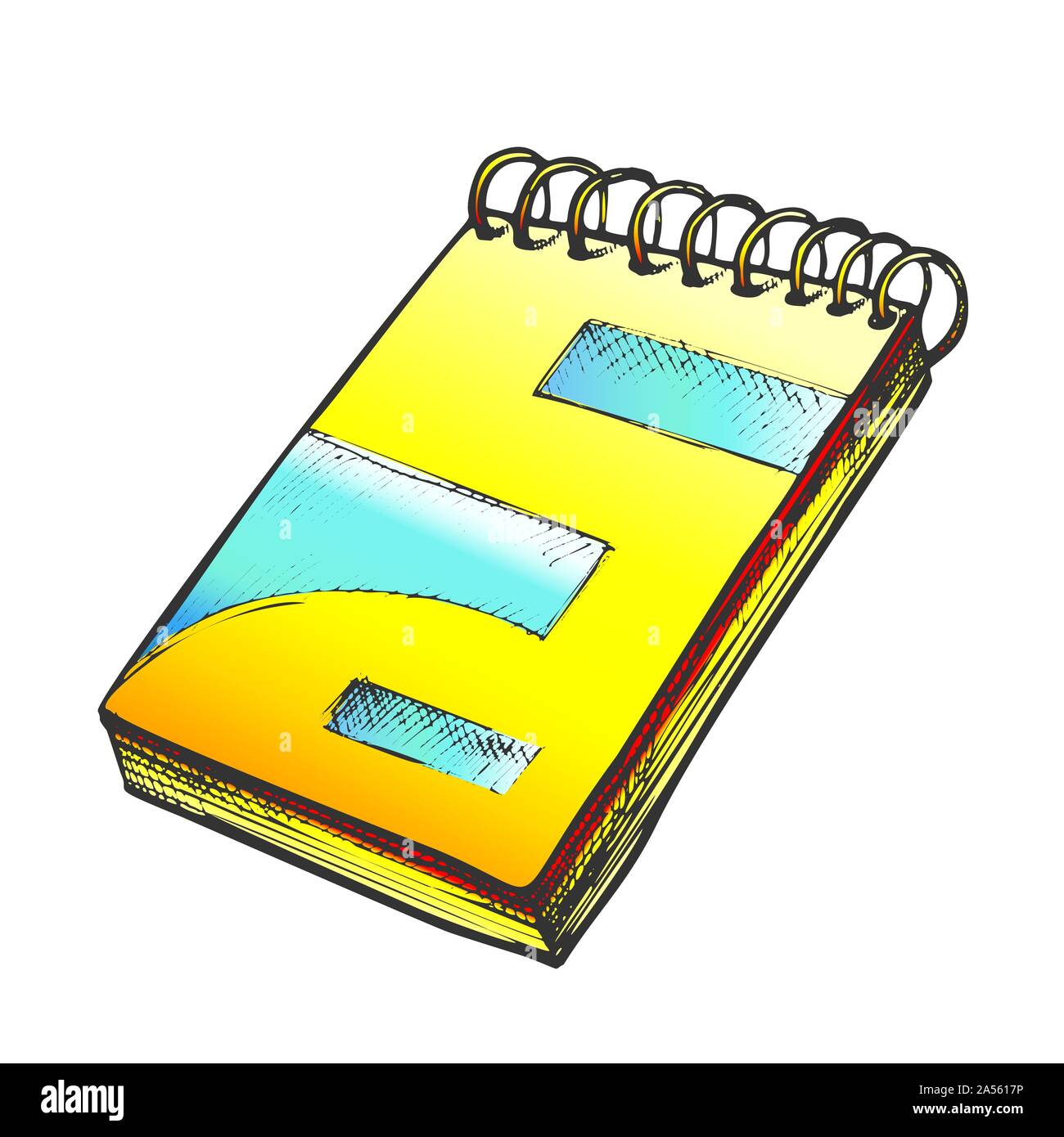 Notebook Stationery Planning Book Color Vector Stock Vector Image & Art