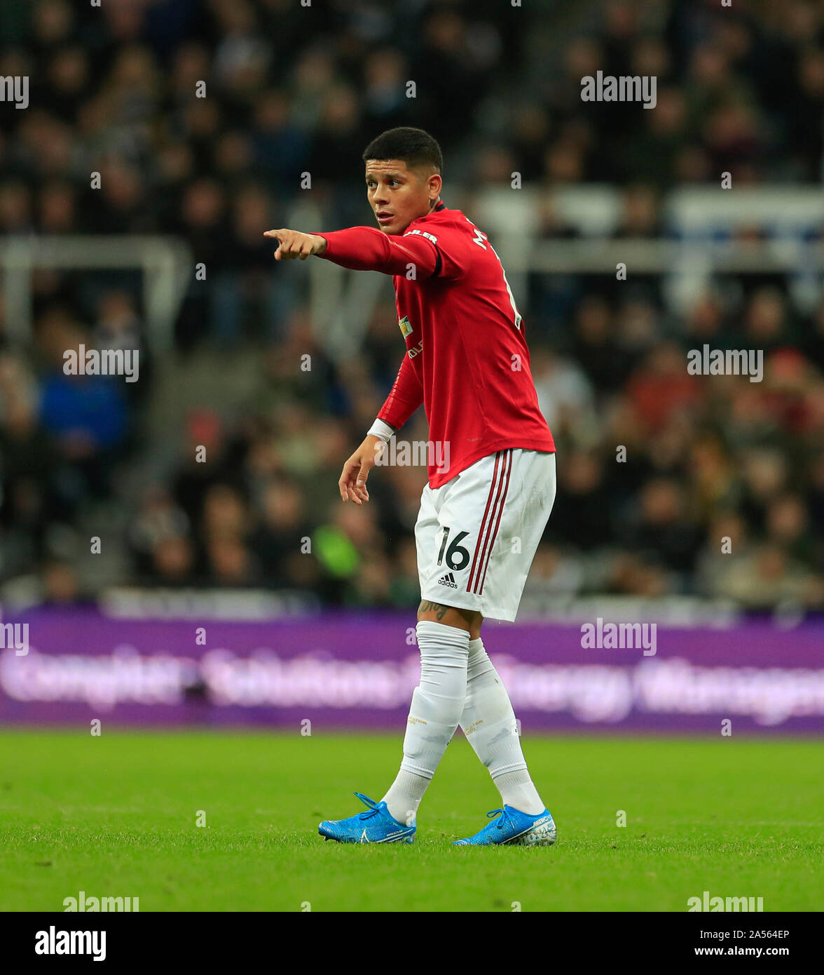 6th October 2019, St. James's Park, Newcastle, England; Premier League, Newcastle United v Manchester United :Marcos Rojo (16) of Manchester United Credit: Conor Molloy/News Images Stock Photo