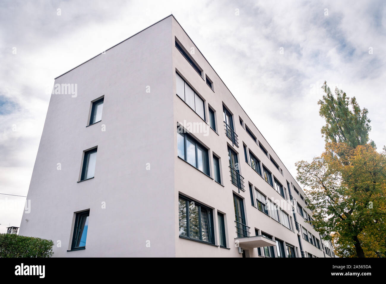 Stuttgart, Germany, October 15, 2019: Weissenhof Siedlung a.k.a. Weissenhof Estate Main Building by Mies van der Rohe in Stuttgart, Germany. Modernist Stock Photo