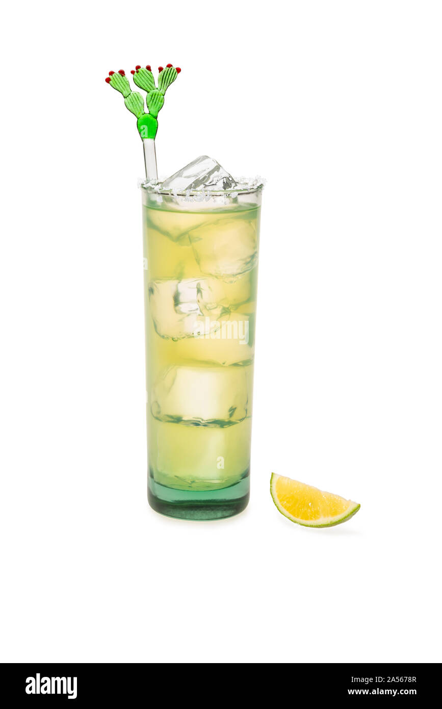 Margarita On Ice With Lime To The Side Stock Photo Alamy