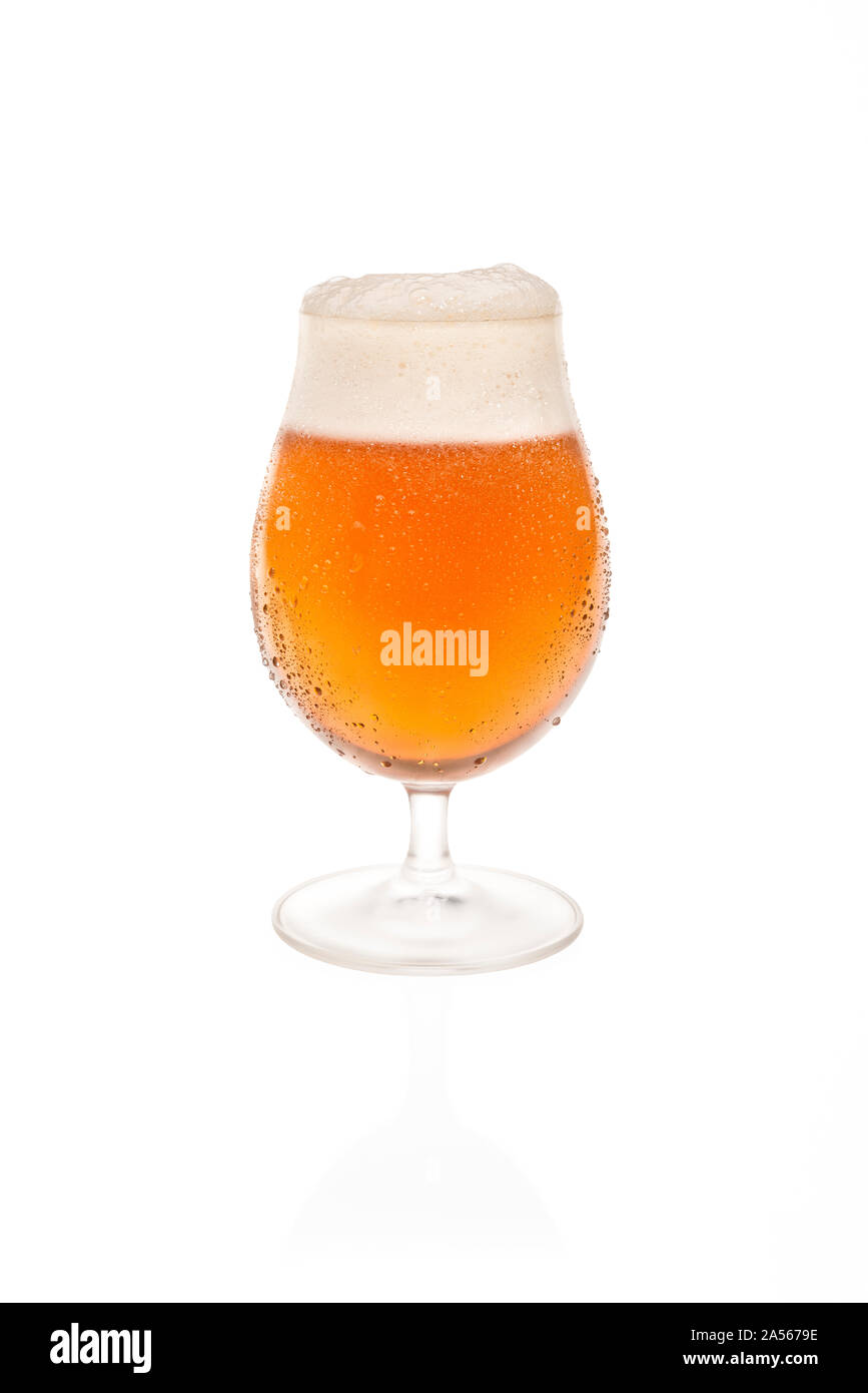 Tulip Glass With Belgium Beer Stock Photo Alamy