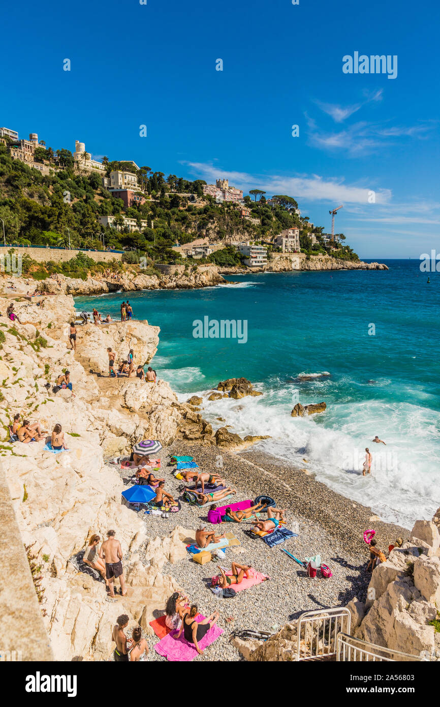 A view in Nice in the Cote D Azur in FRance Stock Photo