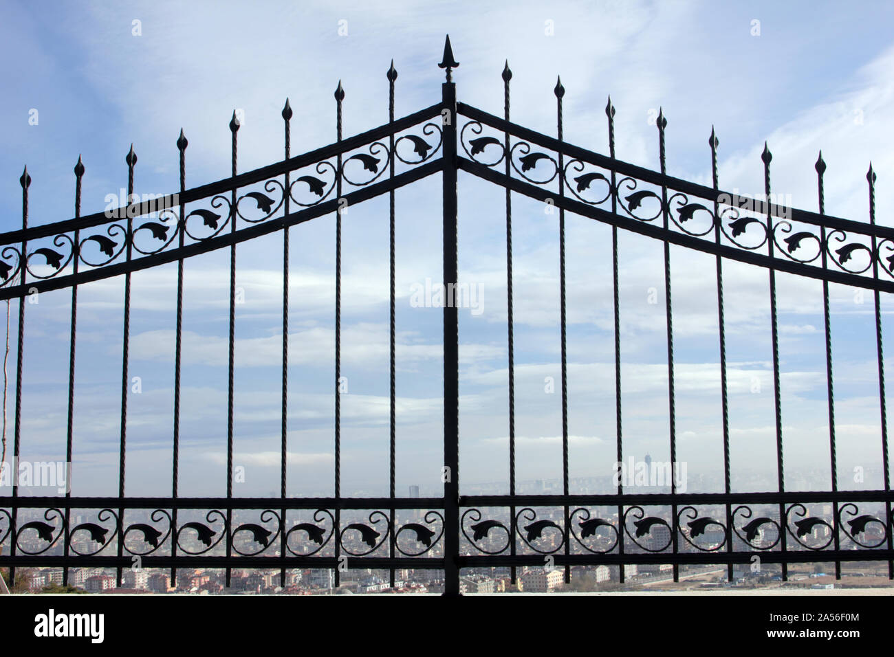Wrought iron railing fence fencing detail hi-res stock photography and ...
