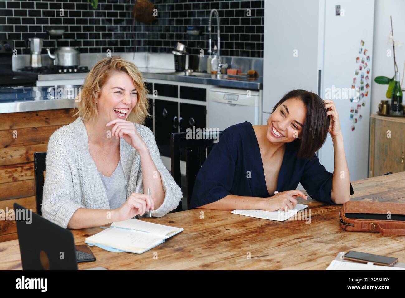 Colleagues having discussion in office Stock Photo