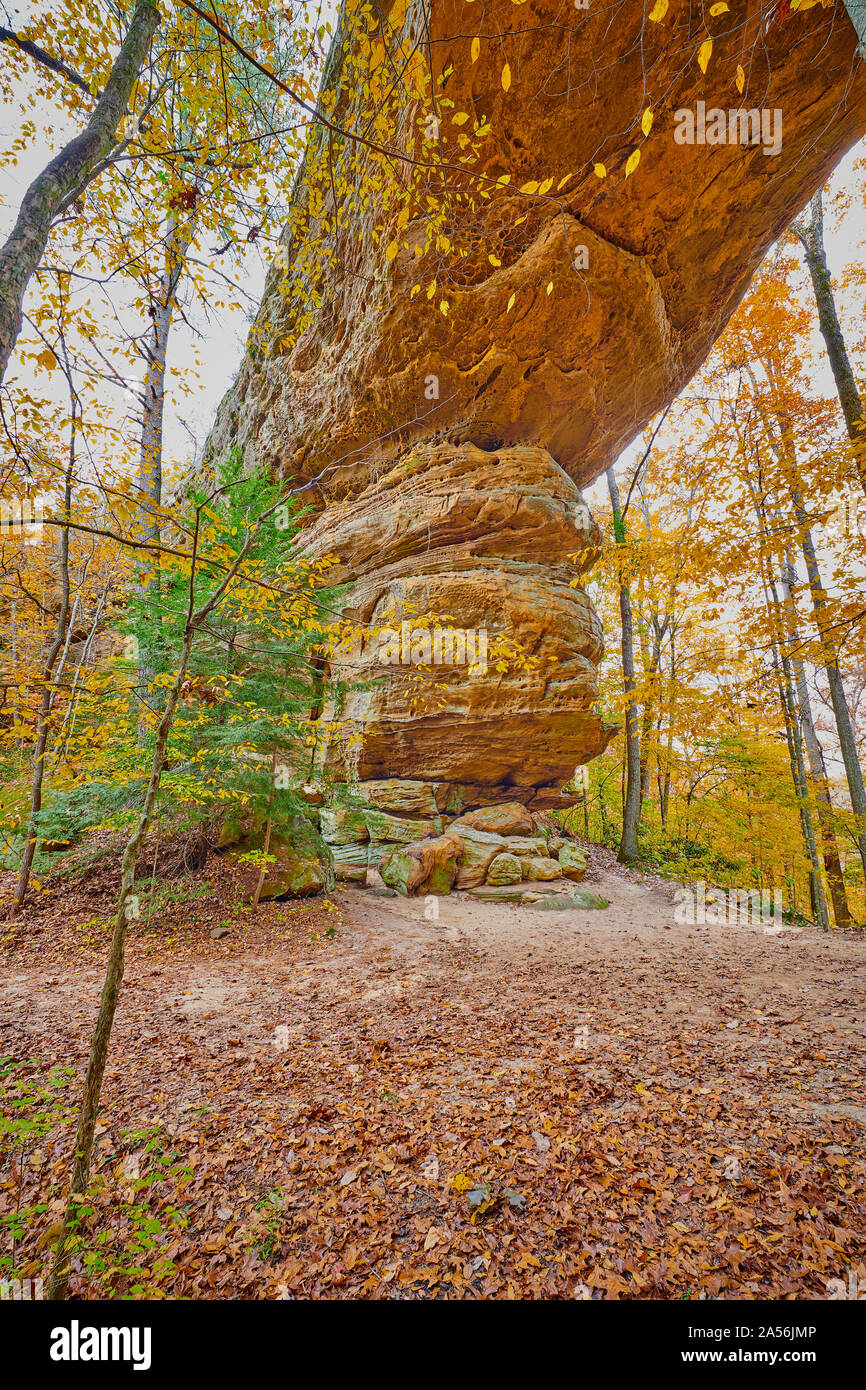 Twin Arches Trail, South Arch at Big South Fork National River and Recreation Area, TN. Stock Photo