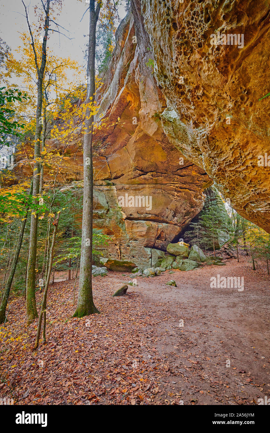 Twin Arches Trail, North Arch at Big South Fork National River and Recreation Area, TN. Stock Photo