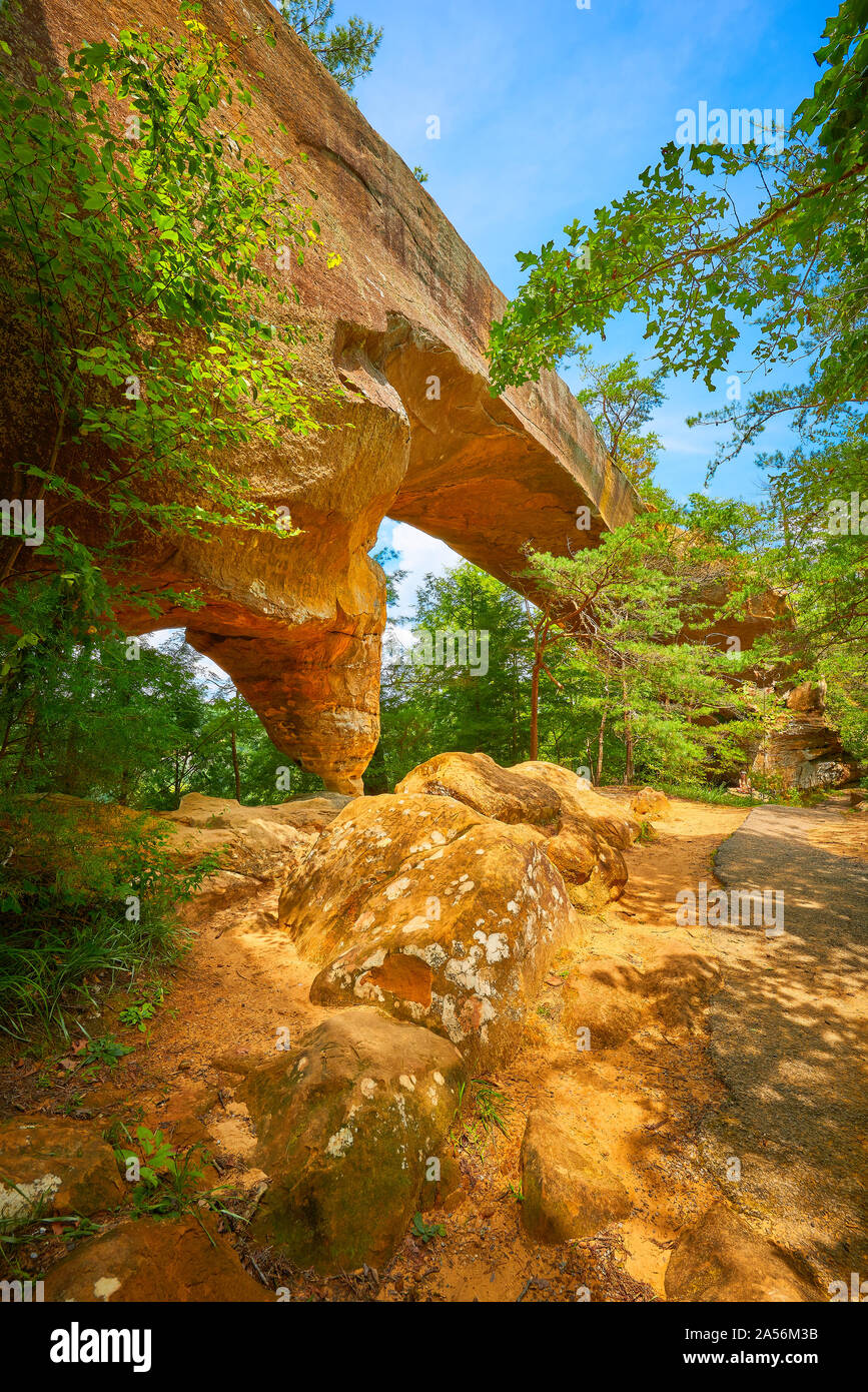 Sky Bridge Arch, Red River Gorge KY. Stock Photo