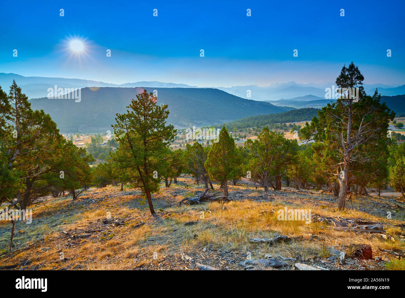 Sunrise Over Cimarron Ridge Colorado Stock Photo Alamy