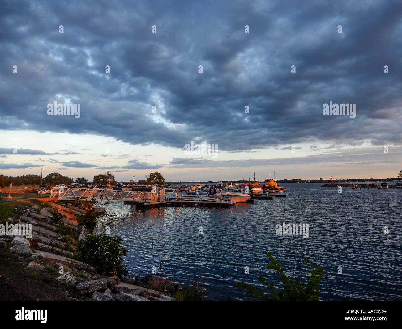 View of St Mary's river from Bellevue park/Sault ste.Marie/Ontario