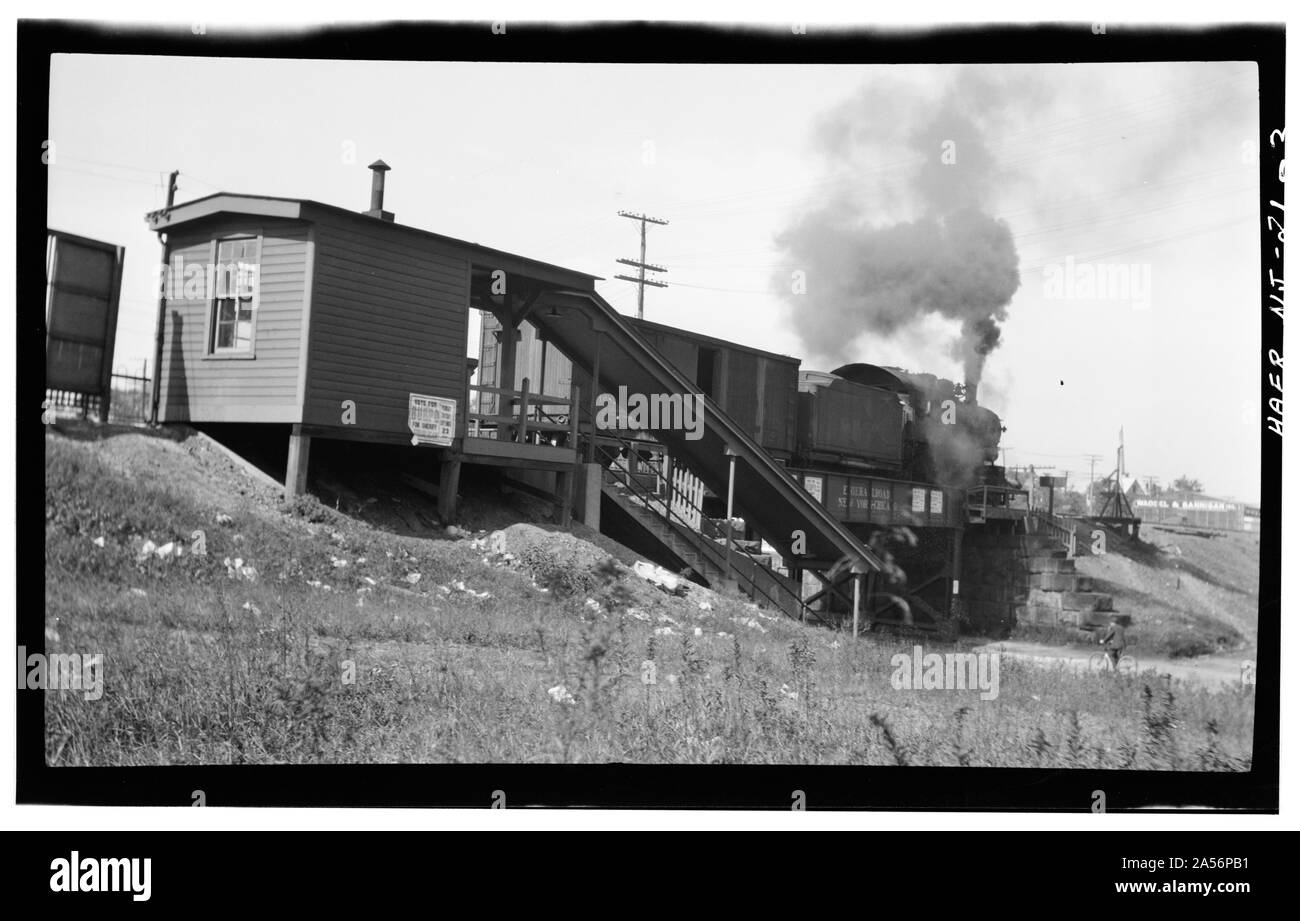 View of station - Erie Railway, Clifton Station, Clifton, Passaic County, NJ Stock Photo