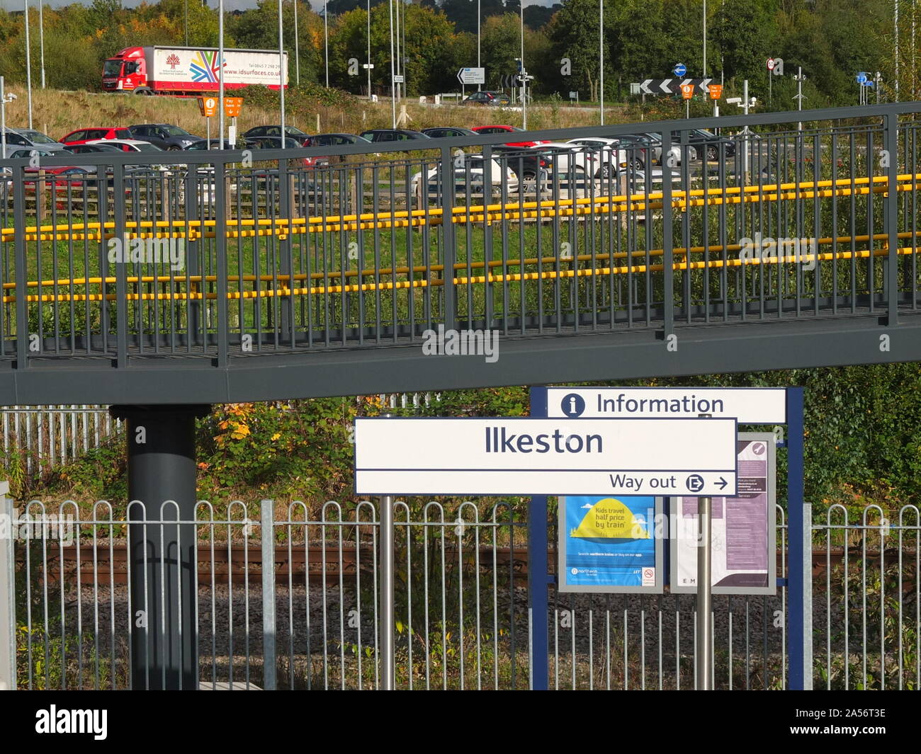Ilkeston Railway Station, Derbyshire opened 2nd April 2017 after previous station closed in 1967. Ilkeston had Stock Photo
