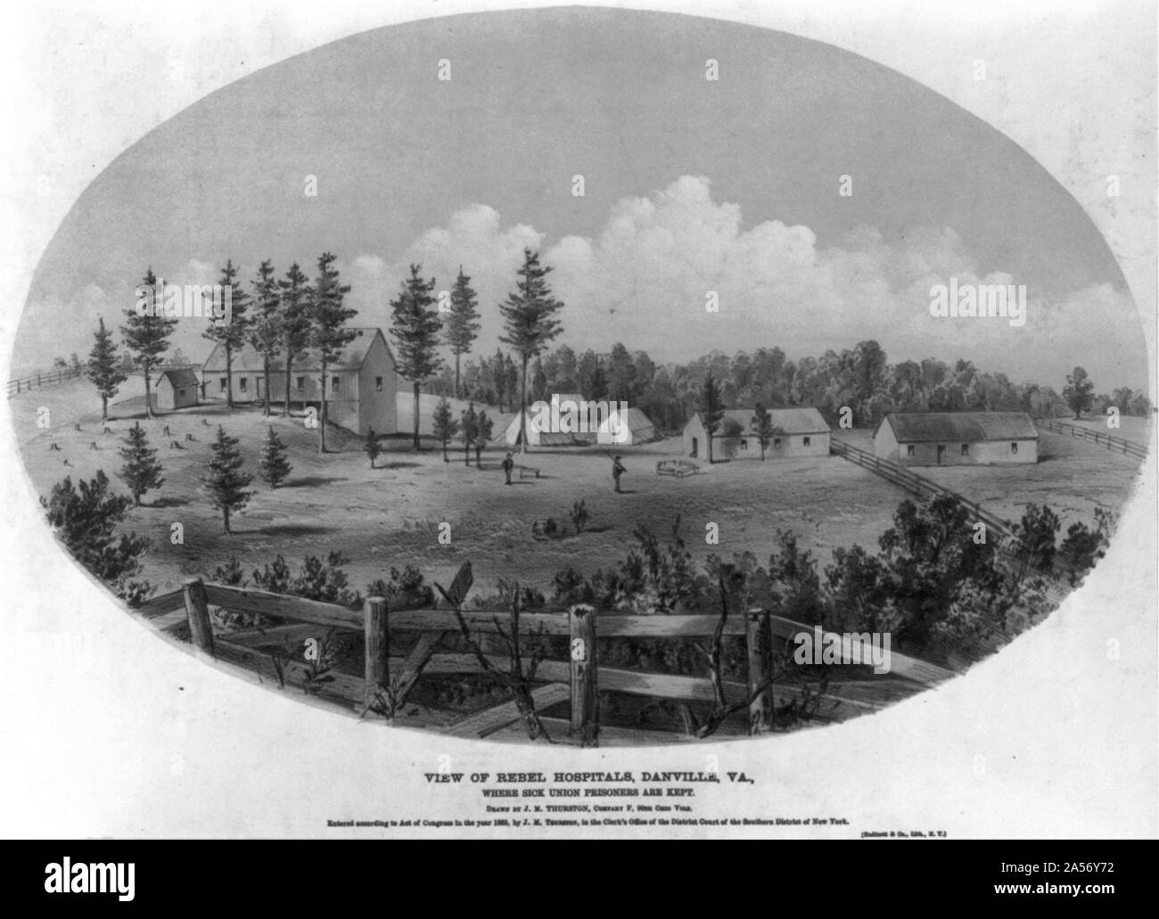 View of the rebel hospitals, Danville, Va Stock Photo Alamy