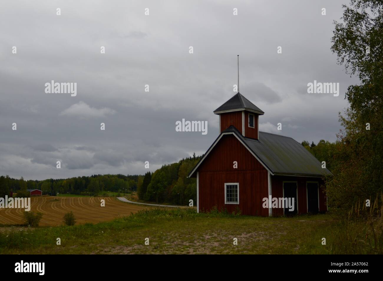 Finnish countryside view Stock Photo