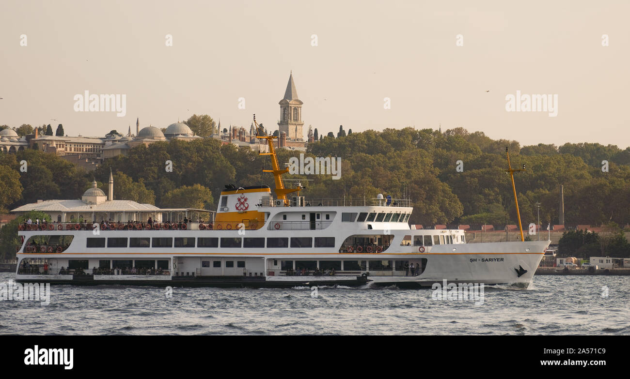 Bosphorus passenger ferries, Istanbul Stock Photo