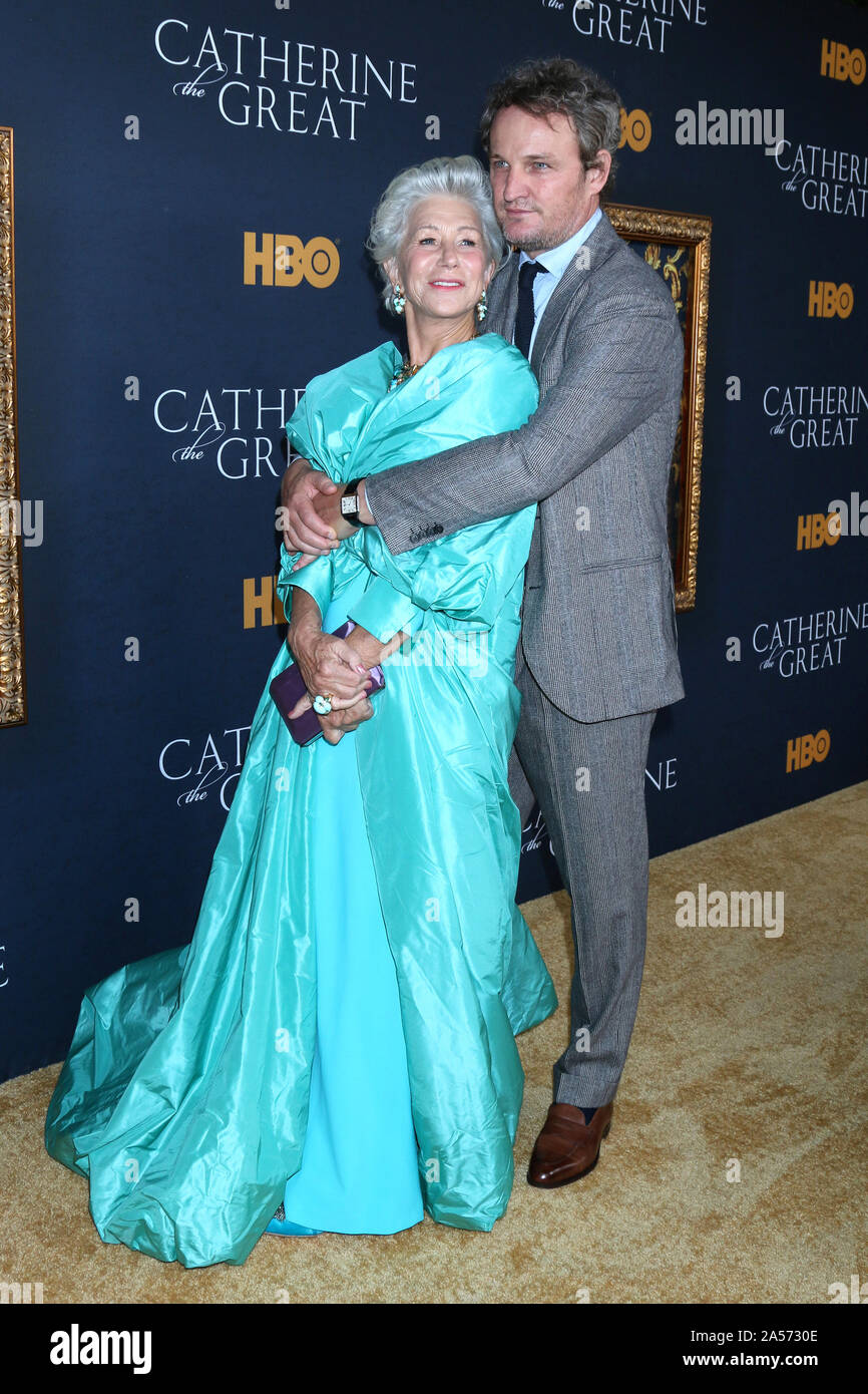 October 17, 2019, Westwood, CA, USA: LOS ANGELES - OCT 17:  Helen Mirren, Jason Clarke at the HBO's ''Catherine the Great'' Premiere at the Hammer Museum on October 17, 2019 in Westwood, CA (Credit Image: © Kay Blake/ZUMA Wire) Stock Photo