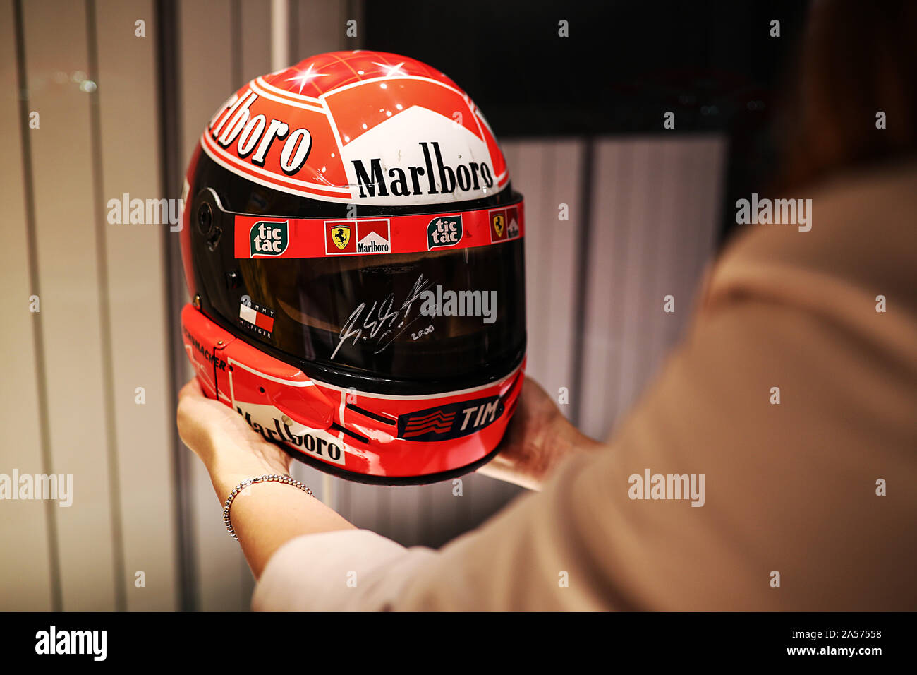 An archivist puts multiple Formula 1 champion Michael Schumacher’s